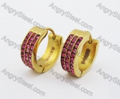 Stainless Steel Stone Earring KJE320144