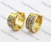 Stainless Steel Stone Earring KJE320146