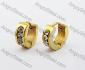 Stainless Steel Stone Earring KJE320149