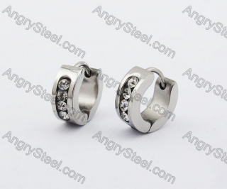 Stainless Steel Stone Earring KJE320148