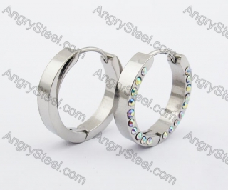 Stainless Steel Stone Earring KJE320151