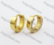 Stainless Steel Stone Earring KJE320155