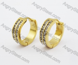 Stainless Steel Stone Earring KJE320157