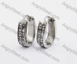 Stainless Steel Stone Earring KJE320183