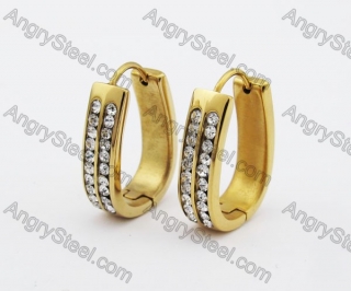 Stainless Steel Stone Earring KJE320186