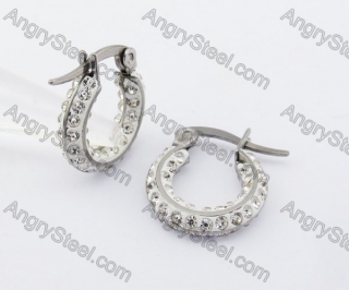 Stainless Steel Stone Earring KJE320189