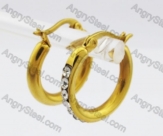 Stainless Steel Stone Earring KJE320194