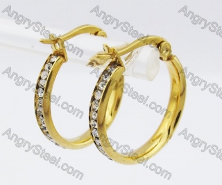 Stainless Steel Stone Earring KJE320195