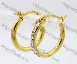 Stainless Steel Stone Earring KJE320196