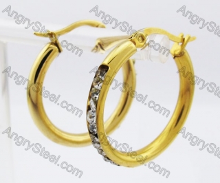 Stainless Steel Stone Earring KJE320201