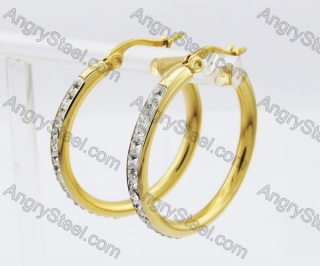 Stainless Steel Stone Earring KJE320203