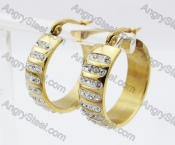 Stainless Steel Stone Earring KJE320204