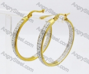 Stainless Steel Stone Earring KJE320205