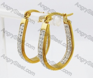 Stainless Steel Stone Earring KJE320208