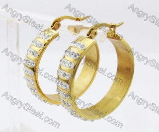 Stainless Steel Stone Earring KJE320210