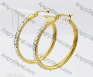 Stainless Steel Stone Earring KJE320211