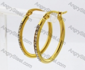 Stainless Steel Stone Earring KJE320212