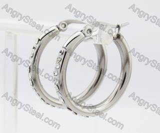 Stainless Steel Stone Earring KJE320218