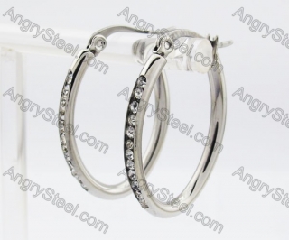 Stainless Steel Stone Earring KJE320227