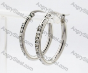 Stainless Steel Stone Earring KJE320229