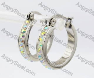 Stainless Steel Stone Earring KJE320232