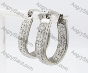 Stainless Steel Stone Earring KJE320233