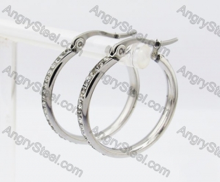 Stainless Steel Stone Earring KJE320234