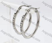 Stainless Steel Stone Earring KJE320243