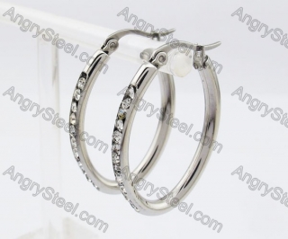 Stainless Steel Stone Earring KJE320243