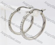 Stainless Steel Stone Earring KJE320248