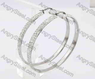 Stainless Steel Stone Earring KJE320253