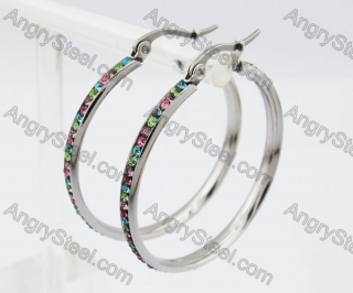 Stainless Steel Stone Earring KJE320261