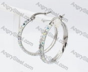 Stainless Steel Stone Earring KJE320262