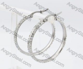 Stainless Steel Stone Earring KJE320266