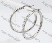 Stainless Steel Stone Earring KJE320267