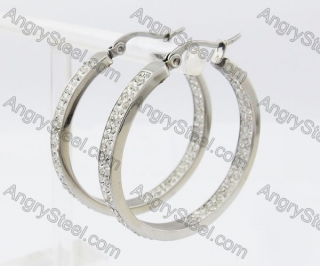 Stainless Steel Stone Earring KJE320268