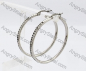 Stainless Steel Stone Earring KJE320269