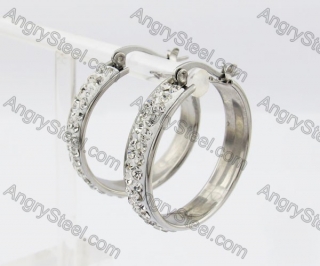 Stainless Steel Stone Earring KJE320271