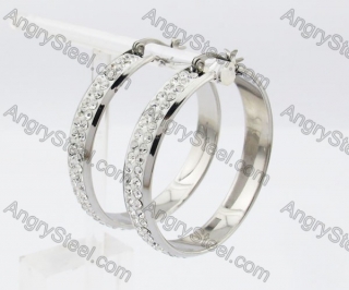 Stainless Steel Stone Earring KJE320274