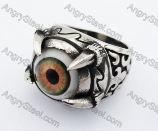 Stainless Steel Eye of Satan Ring KJR370261