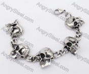 Stainless Steel Skull Bracelet KJB170142