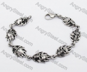 Stainless Steel Skull Bracelet KJB170147