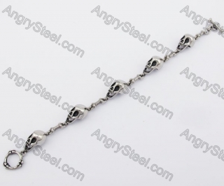 Stainless Steel Skull Bracelet KJB170150