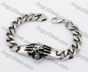 Stainless Steel Skull Bracelet KJB170154