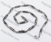 5mm Wide Stainless Steel Skull NecklaceKJN170038