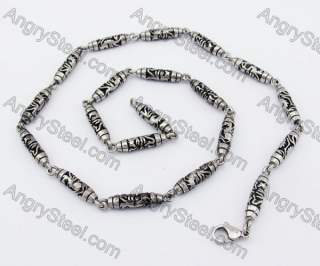 5mm Wide Stainless Steel Skull NecklaceKJN170038