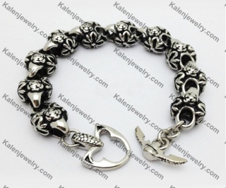 Stainless Steel Skull Bracelet  KJB550009