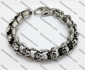 Stainless Steel Skull Bracelet  KJB550010