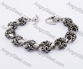 Stainless Steel Skull Bracelet  KJB550011