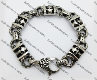 Stainless Steel Skull Bracelet  KJB550027